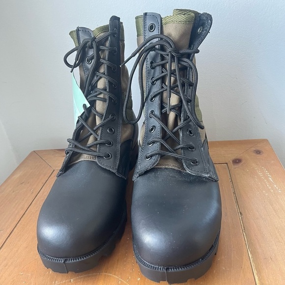 NWT Mens ROTHCO JUNGLE BOOTS - 8 INCH Olive Drab/ Black Canvas Combat Boots 10 - Picture 8 of 13